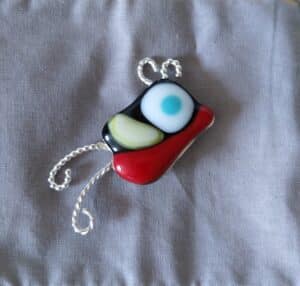 Broche van fusionglas