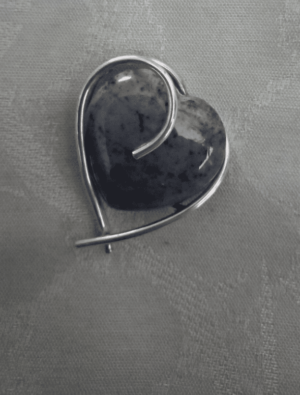 Hartvormige hanger blauw