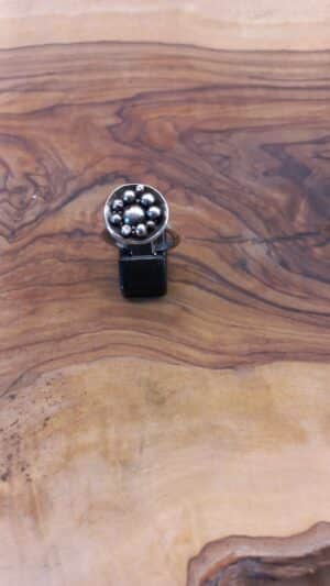Zilveren Bolletjes ring